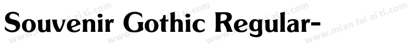 Souvenir Gothic Regular字体转换
